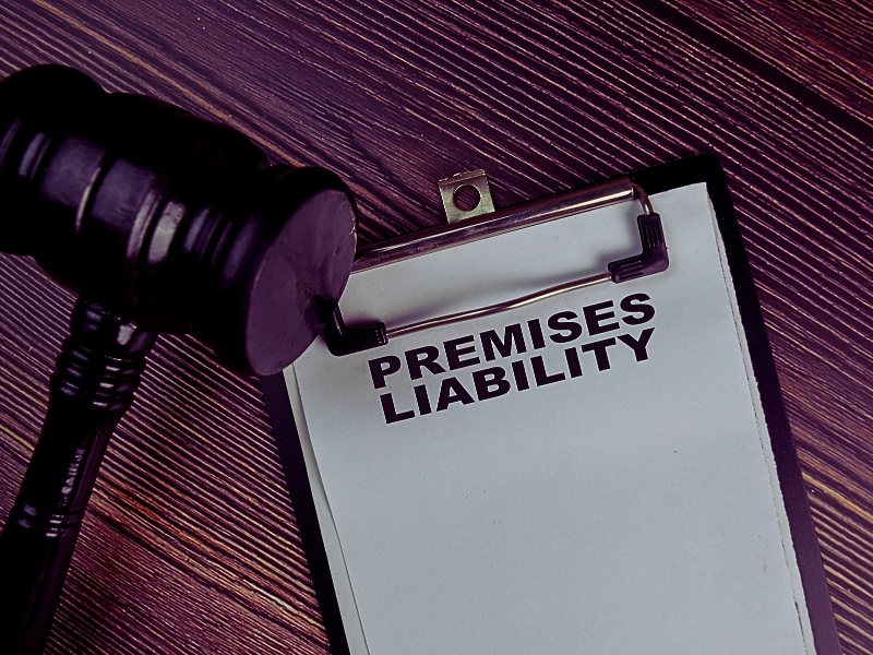 Symbolizes the legal concept of premises liability, specifically in the context of a potential lawsuit or court case. Injured on Someone Else’s Property in Cincinnati